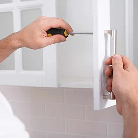 Installing cabinet hardware