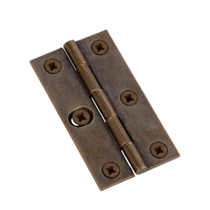 204 - (Pair of) 1 SLOT Brass Butt Hinge with Pozi Screws
