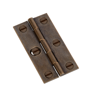 204 - (Pair of) 1 SLOT Brass Butt Hinge with Slotted Screws