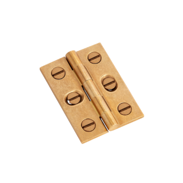 207 - (Pair of) 2 SLOT Broad Butt Hinge with Slotted Screws