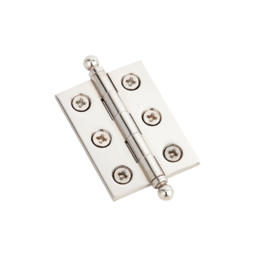 2300 (Pair of) Brass Hinge with Ball Finials and Pozi Screws