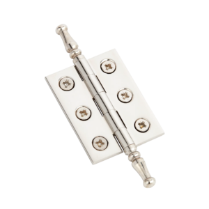 2300 (Pair of) Brass Hinge with Steeple Finials and Pozi Screws