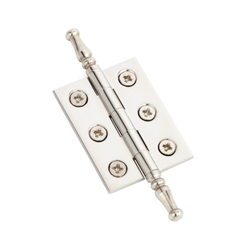2300 (Pair of) Brass Hinge with Steeple Finials and Pozi Screws
