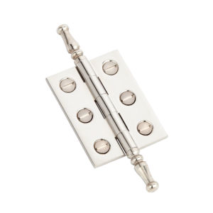 2300 (Pair of) Brass Hinge with Steeple Finials and Slotted Screws