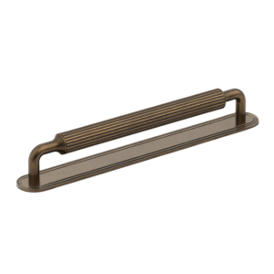 Barwick Slim Ridged Cabinet Pull Handle with Backplate