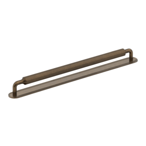 Barwick Slim Ridged Appliance Pull with Backplate