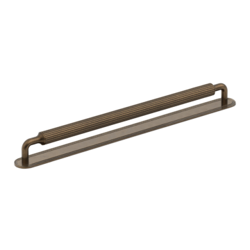 Barwick Slim Ridged Appliance Pull with Backplate
