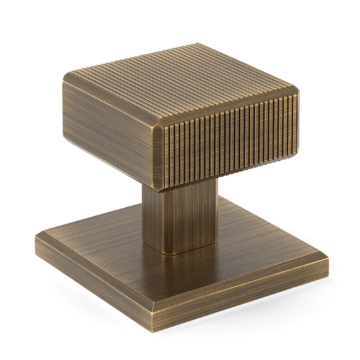 Digbeth Ridged Cabinet Knob with Backplate