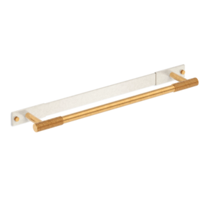 MIX Diamond Knurled Bath Towel Rail & Backplate - Mixed Finish