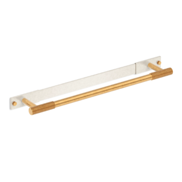 MIX Diamond Knurled Bath Towel Rail & Backplate - Mixed Finish