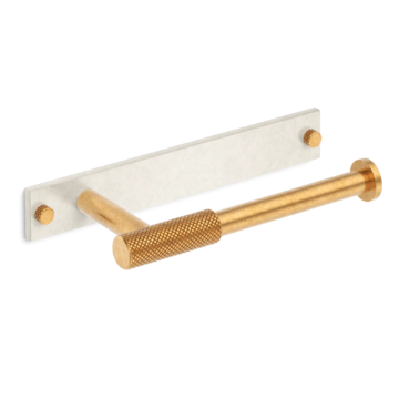 MIX Diamond Knurled Toilet Roll Holder & Backplate - Mixed Finish