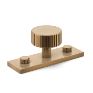 MIX Straight Knurled Cabinet Knob & Backplate