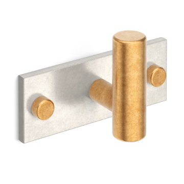 MIX Plain Single Horizontal Wall Hook - Mixed Finish
