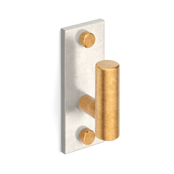 MIX Plain Single Vertical Wall Hook - Mixed Finish