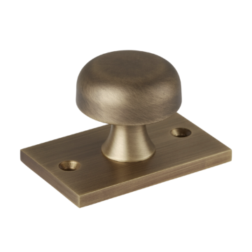 Washwood Cabinet Knob with Backplate