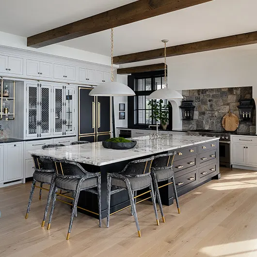 Ashley Norton Appliance pull in Satin Brass — Kitchen