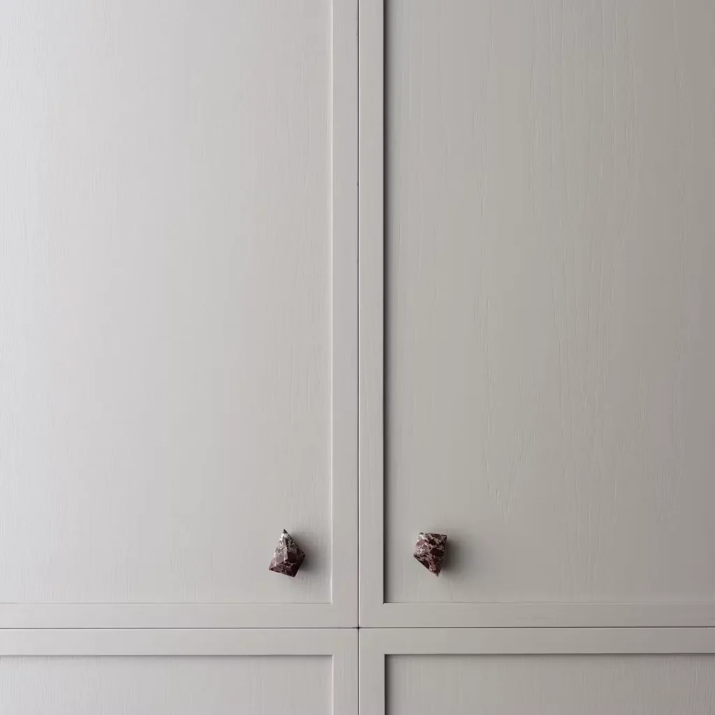 Lo & Co Geometric knob in Stone — Bedroom & Closet