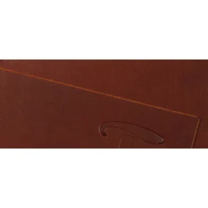 Faux Leather Attache Cognac