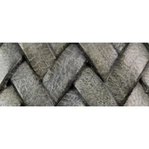 Woven Leather Flint Grey