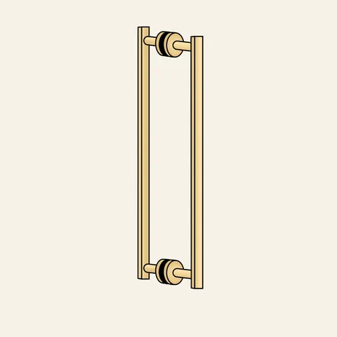 Shower Door Pull Towel Bar