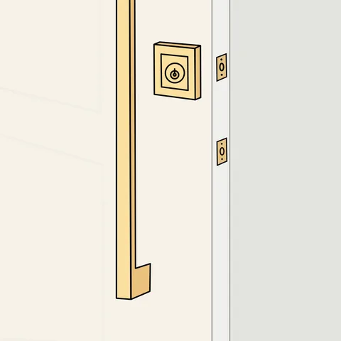 Door Pull + Deadbolt